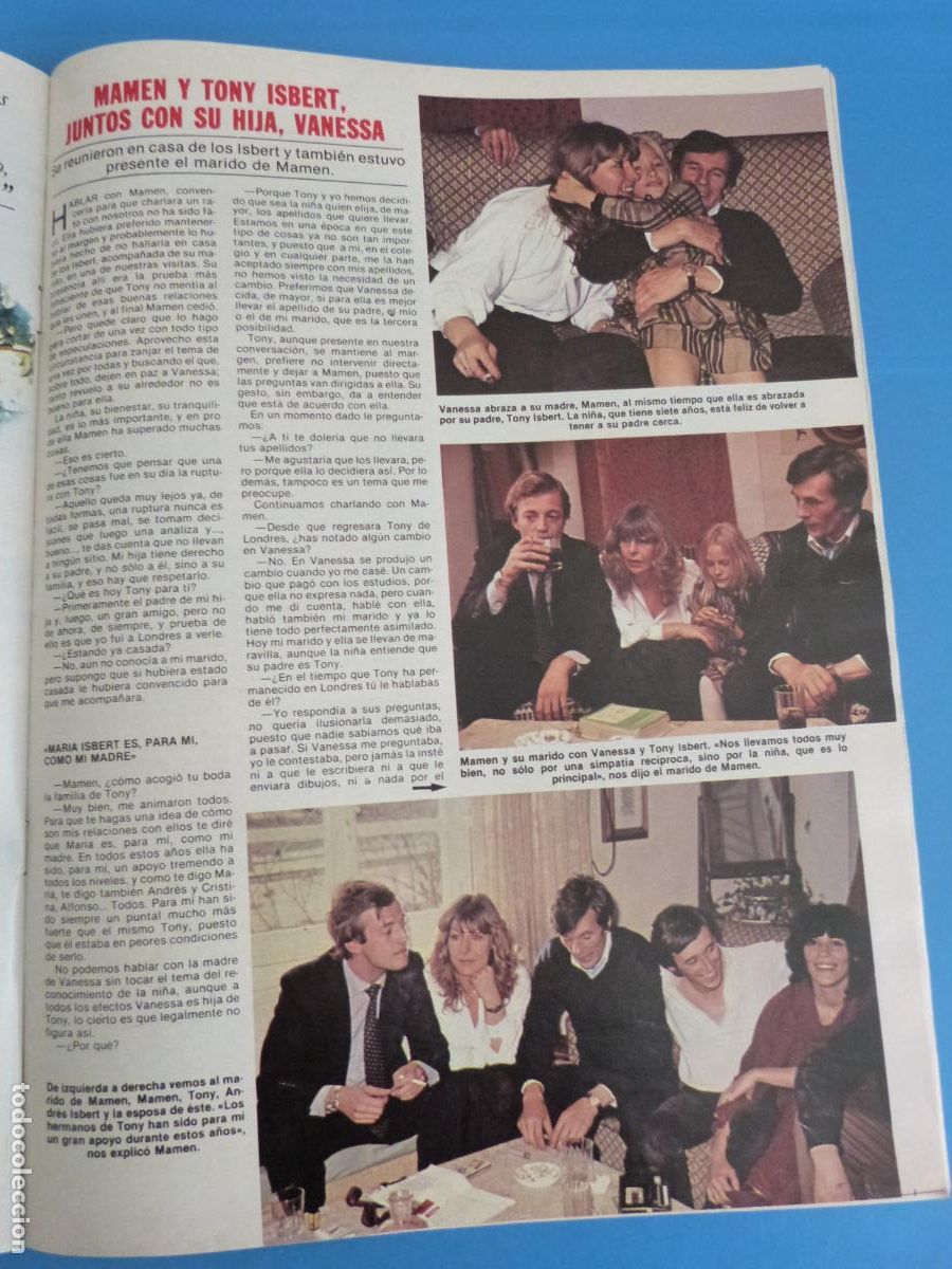 Coleccionismo de Revistas: RECORTE CLIPPING TONY ISBERT REVISTA LECTURAS N&ordm; 1512 PAG. 61,62
