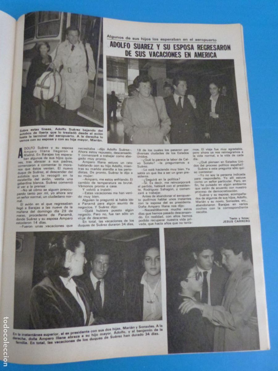 Coleccionismo de Revistas: RECORTE CLIPPING ADOLFO SUAREZ REVISTA LECTURAS N&ordm; 1512 PAG. 71