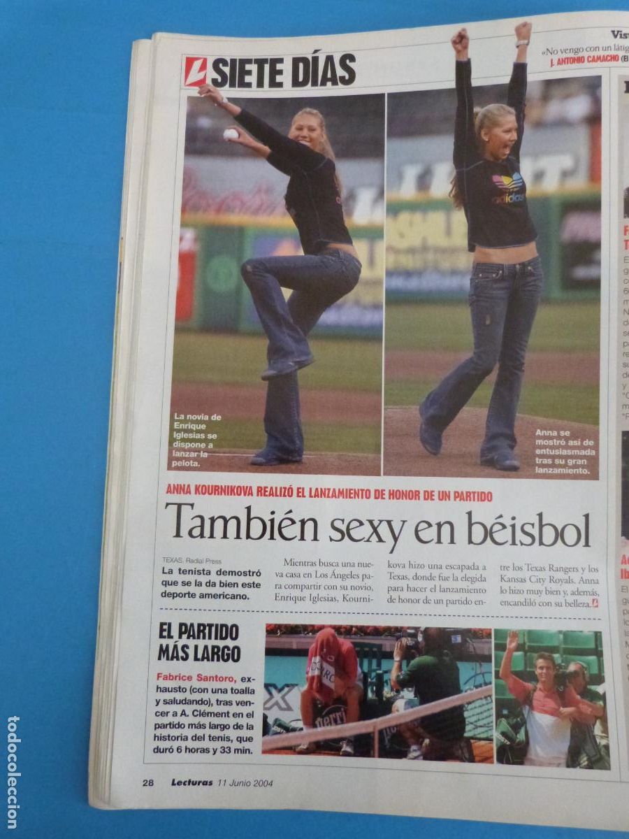 Coleccionismo de Revistas: RECORTE CLIPPING ANNA KOURNIKOVA REVISTA LECTURAS N&ordm; 2724 PAG. 28