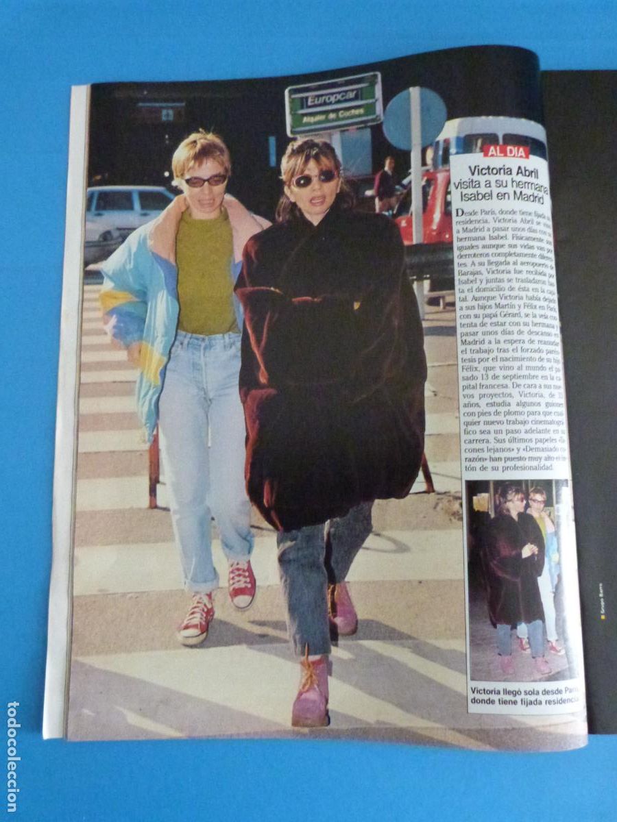 Coleccionismo de Revistas: RECORTE CLIPPING VICTORIA ABRIL REVISTA LECTURAS N&ordm; 2126 PAG.22