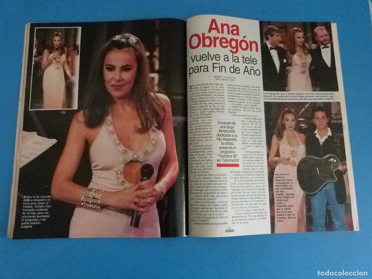 Coleccionismo de Revistas: RECORTE CLIPPING ANA OBREGON REVISTA LECTURAS N&ordm; 2126 PAG. 82-83