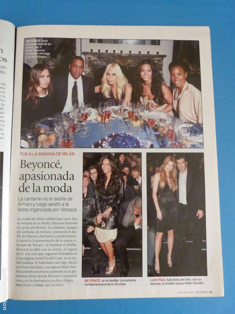 Coleccionismo de Revistas: RECORTE CLIPPING BEYONCE REVISTA LECTURAS N&ordm; 2913 PAG. 57