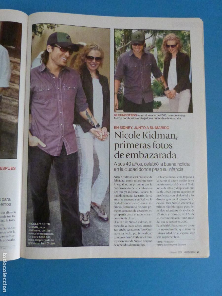 Coleccionismo de Revistas: RECORTE CLIPPING NICOLE KIDMAN REVISTA LECTURAS N&ordm; 2913 PAG. 63