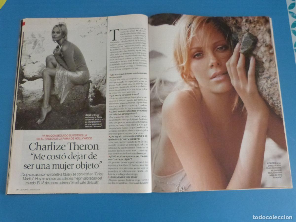 Coleccionismo de Revistas: RECORTE CLIPPING CHARLIZE THERON REVISTA LECTURAS N&ordm; 2913 PAG. 70-73