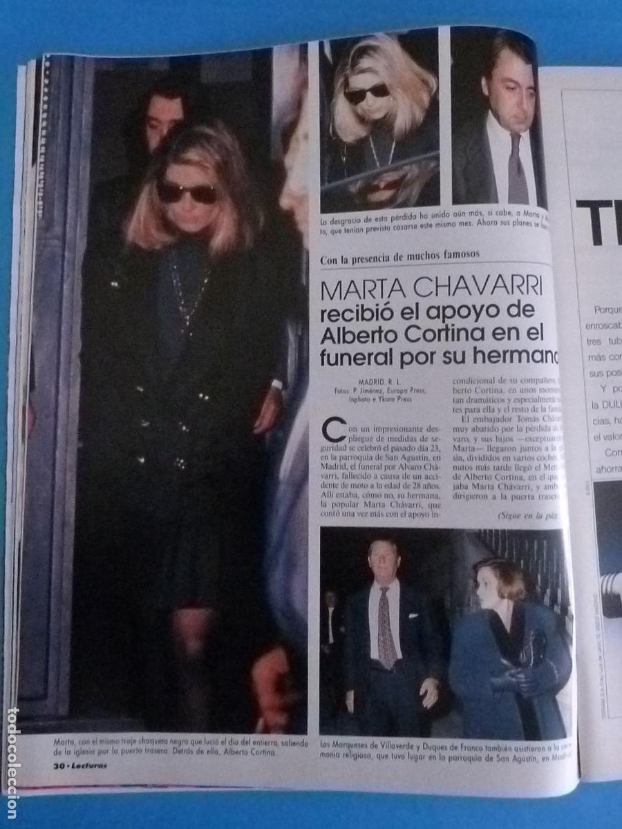 Coleccionismo de Revistas: RECORTE CLIPPING MARTA CHAVARRI REVISTA LECTURAS N&ordm; 2066 PAG. 30-32