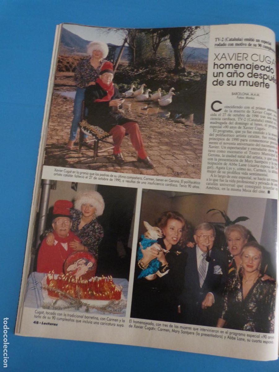 Coleccionismo de Revistas: RECORTE CLIPPING XAVIER CUGAT REVISTA LECTURAS N&ordm; 2066 PAG. 48