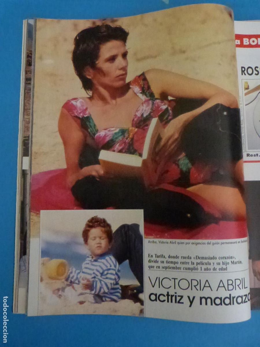 Coleccionismo de Revistas: RECORTE CLIPPING VICTORIA ABRIL REVISTA LECTURAS N&ordm; 2066 PAG. 80-82