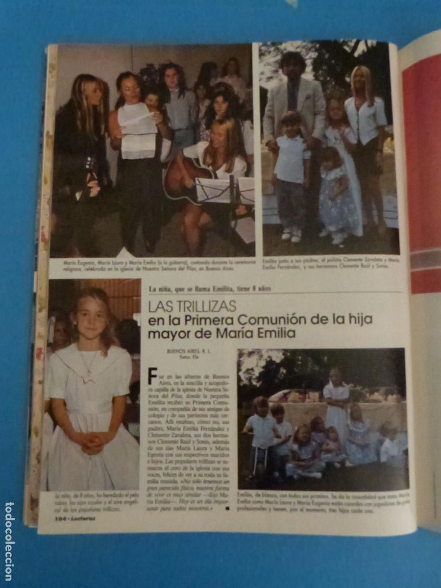 Coleccionismo de Revistas: RECORTE CLIPPING LAS TRILLIZAS REVISTA LECTURAS N&ordm; 2066 PAG. 104