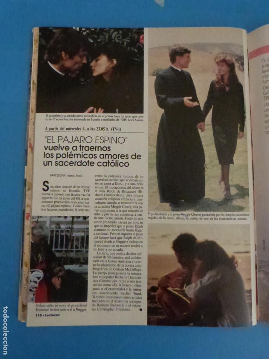 Coleccionismo de Revistas: RECORTE CLIPPING EL PAJARO ESPINO REVISTA LECTURAS N&ordm; 2066 PAG. 110
