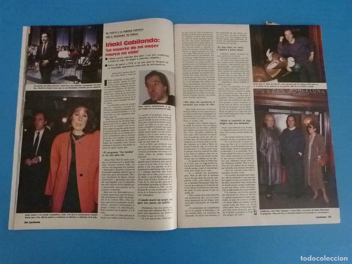 Coleccionismo de Revistas: RECORTE CLIPPING I&Ntilde;AKI GABILONDO REVISTA LECTURAS N&ordm; 1830 PAG. 34,35