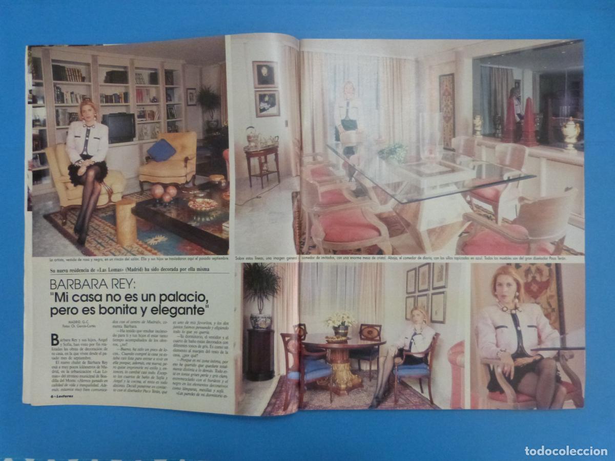 Coleccionismo de Revistas: RECORTE REPORTAJE CLIPPING BARBARA REY REVISTA LECTURAS N&ordm; 2088 PAG. 6-11