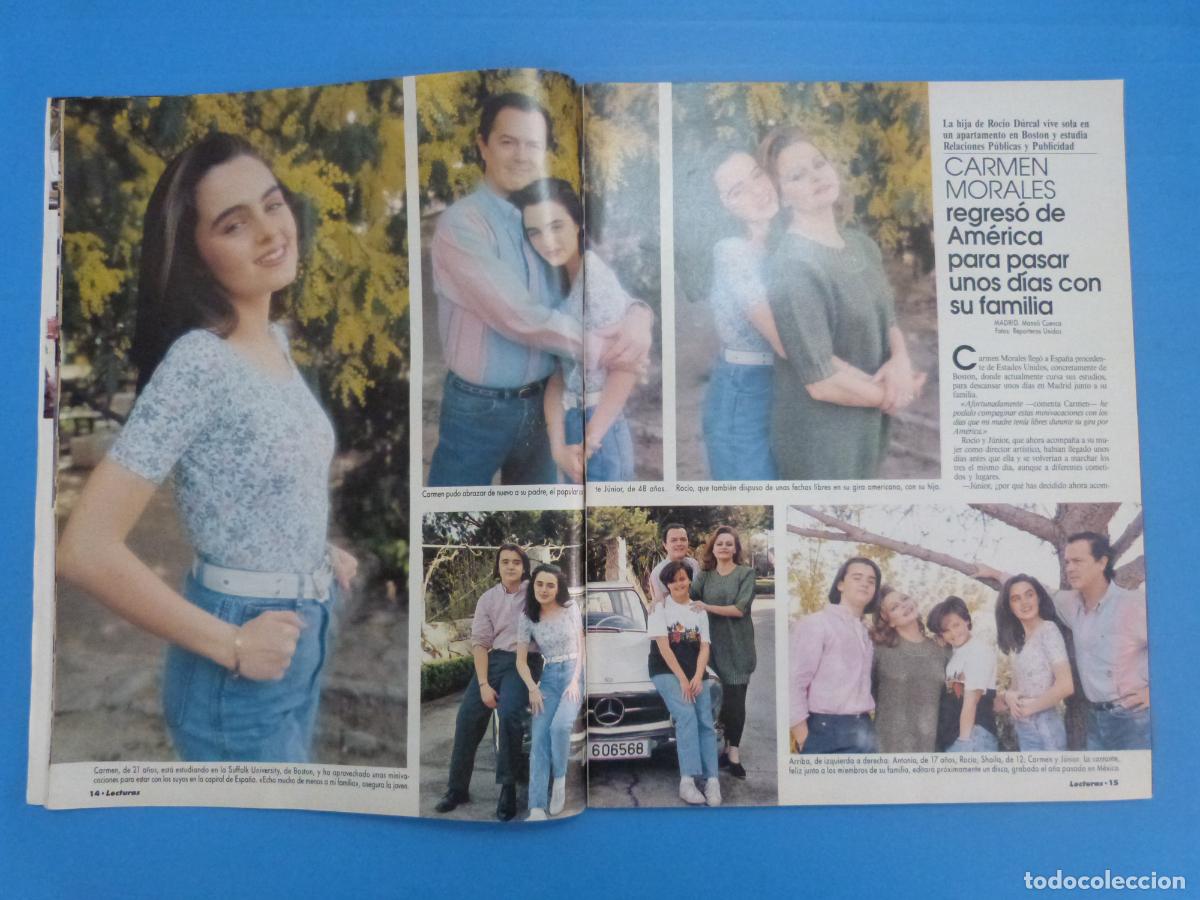 Coleccionismo de Revistas: RECORTE REPORTAJE CLIPPING CARMEN MORALES ROCIO DURCAL REVISTA LECTURAS N&ordm; 2088 PAG. 14-16