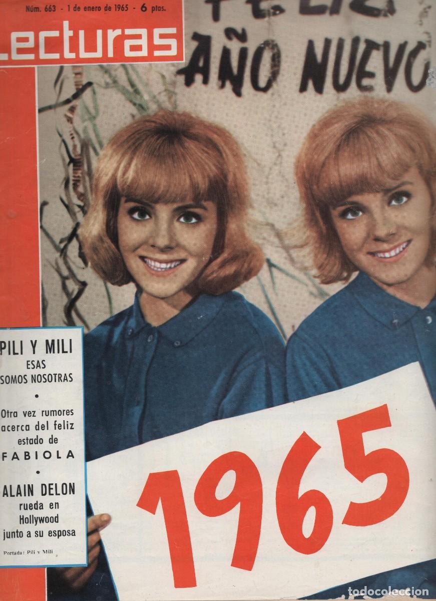 Coleccionismo de Revistas: PILI Y MILI FELIZ A&Ntilde;O NUEVO 1965 REVISTA LECTURAS 1 DE ENERO DE 1965