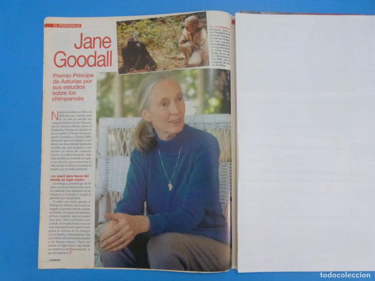 Coleccionismo de Revistas: RECORTE CLIPPING JANE GOODALL REVISTA LECTURAS N&ordm; 2670 PAG. 6