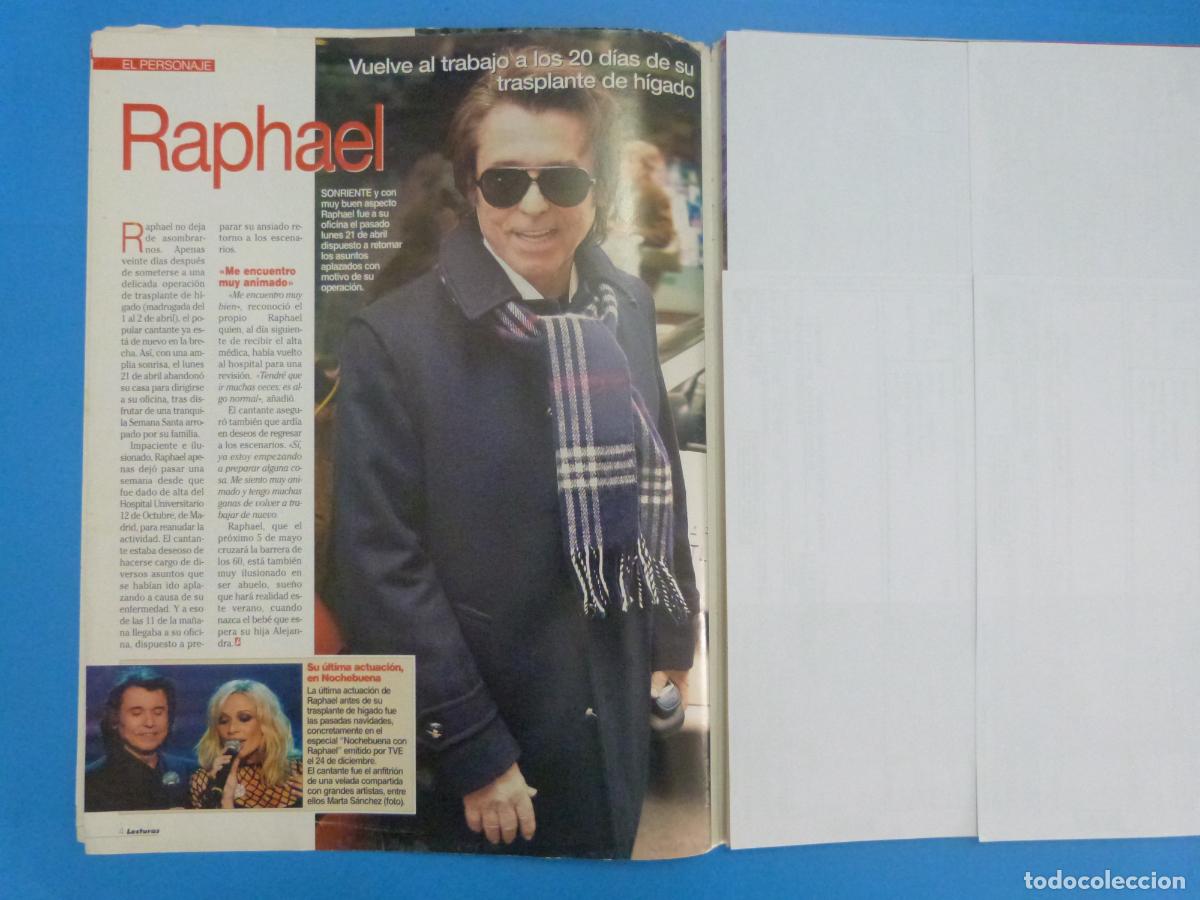 Coleccionismo de Revistas: RECORTE CLIPPING RAPHAEL REVISTA LECTURAS N&ordm; 2665 PAG. 4