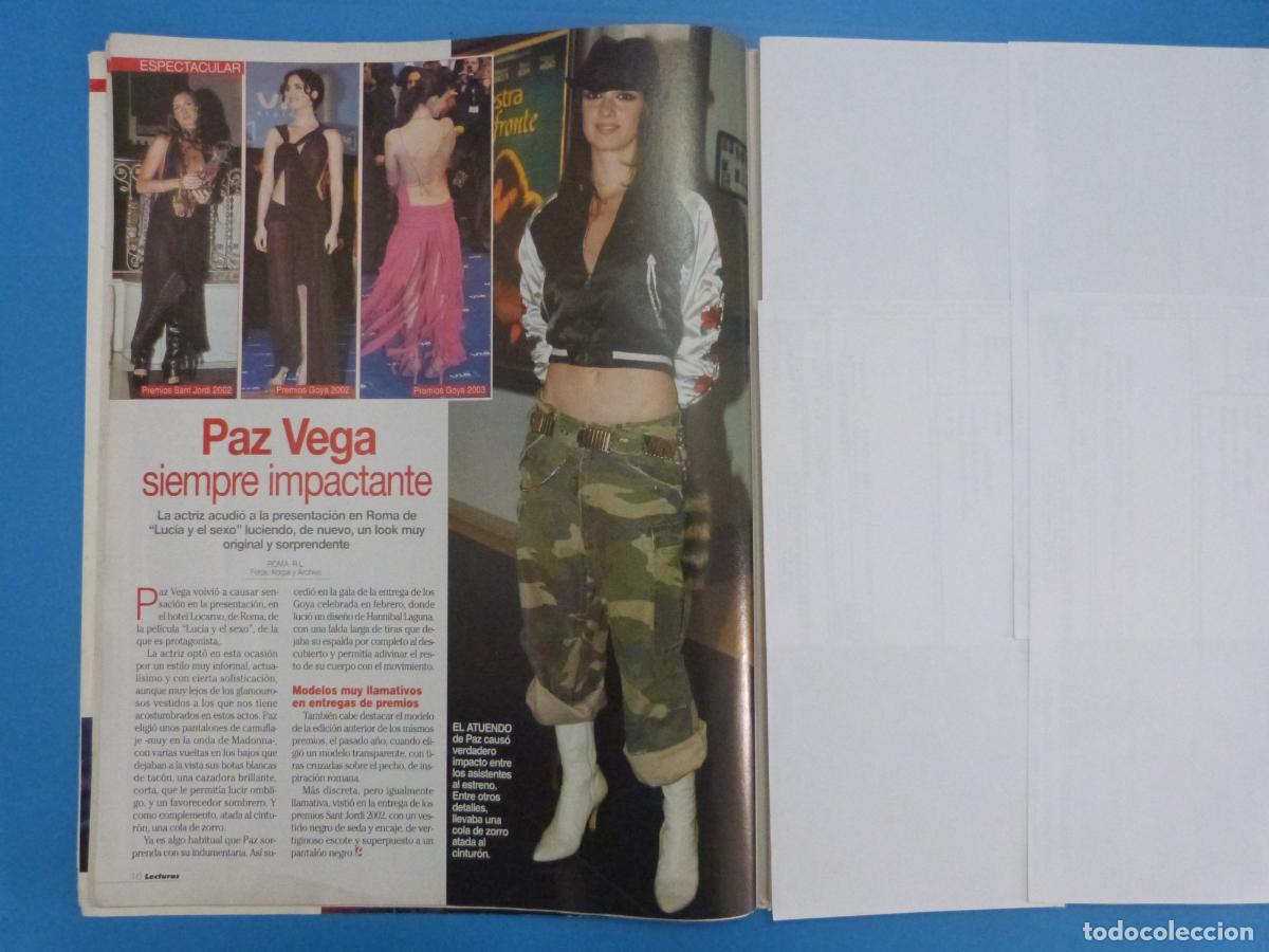 Coleccionismo de Revistas: RECORTE CLIPPING PAZ VEGA REVISTA LECTURAS N&ordm; 2665 PAG. 16