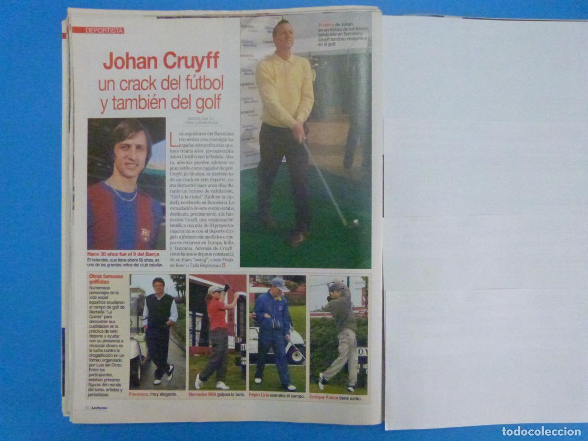Coleccionismo de Revistas: RECORTE CLIPPING JOHAN CRUYFF REVISTA LECTURAS N&ordm; 2665 PAG. 86