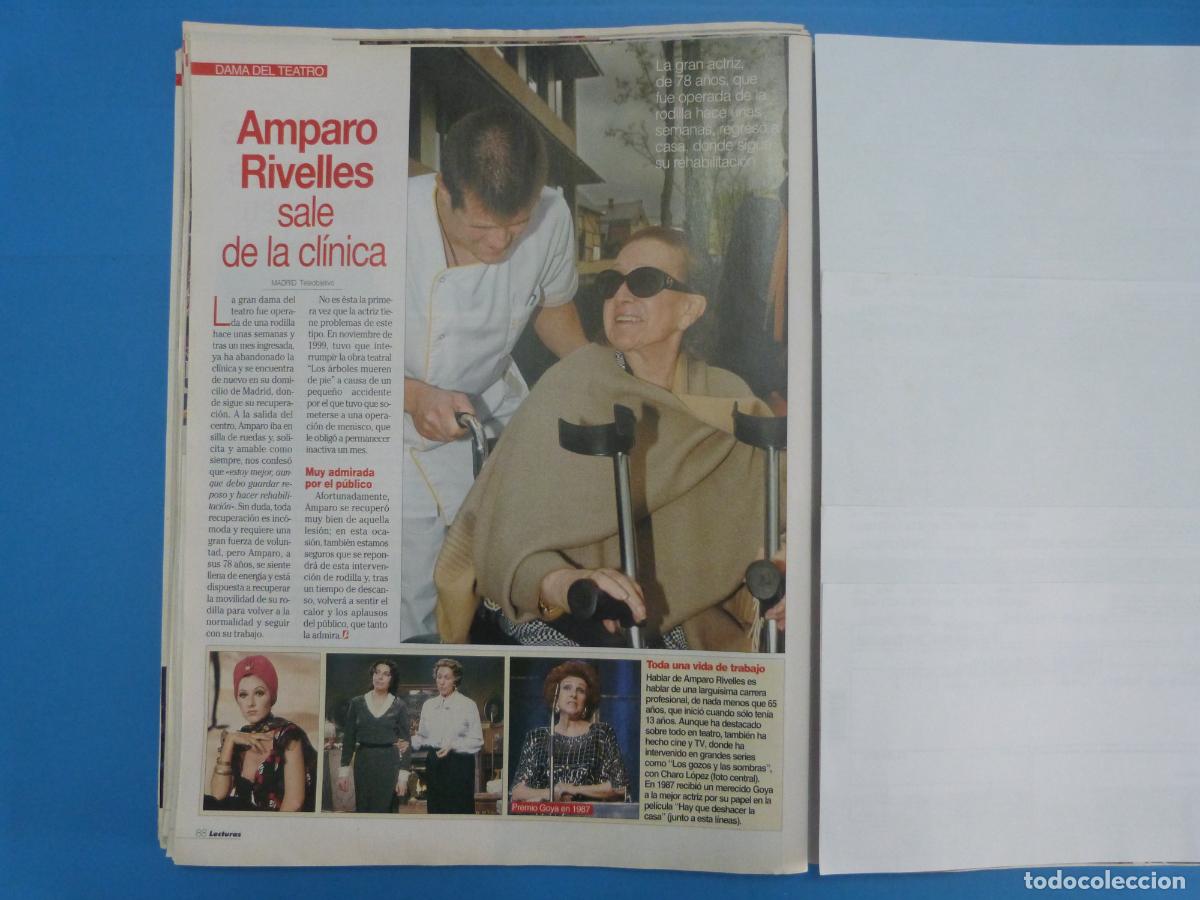 Coleccionismo de Revistas: RECORTE CLIPPING AMPARO RIVELLES REVISTA LECTURAS N&ordm; 2665 PAG. 88