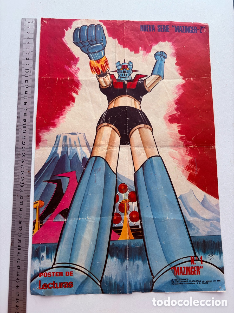 Coleccionismo de Revistas: P&oacute;ster. Revista lecturas nueva serie Mazinger Z n&ordm; 1 de 1978
