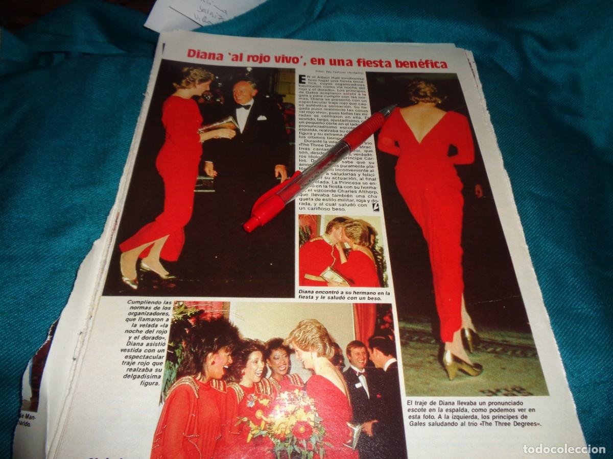 Coleccionismo de revistas: RECORTE : LADY DI, AL ROJO VIVO, EN FIESTA BENEFICA. LECTURAS, DICMBRE 1985