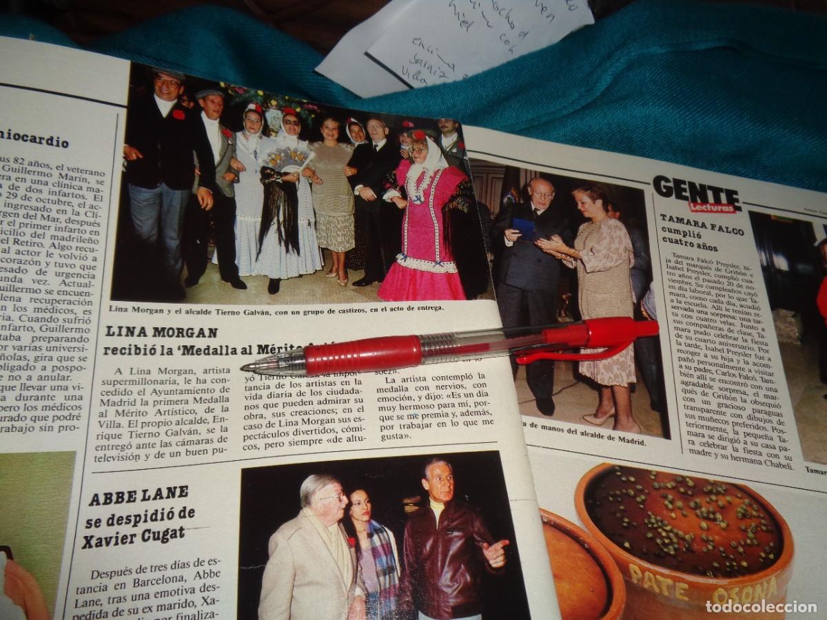 Coleccionismo de revistas: RECORTE : LINA MORGAN, RECIBE MEDALLA AL MERITO ARTISTICO. LECTURAS, DICMBRE 1985
