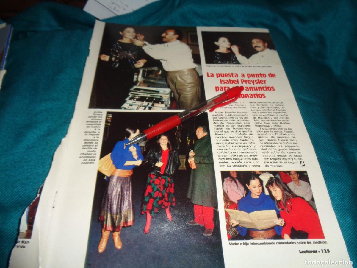 Coleccionismo de revistas: RECORTE : PUESTA A PUNTO DE ISABEL PRESLEY, PARA ANUNCIOS MILLONARIOS. LECTURAS, DICMBRE 1985