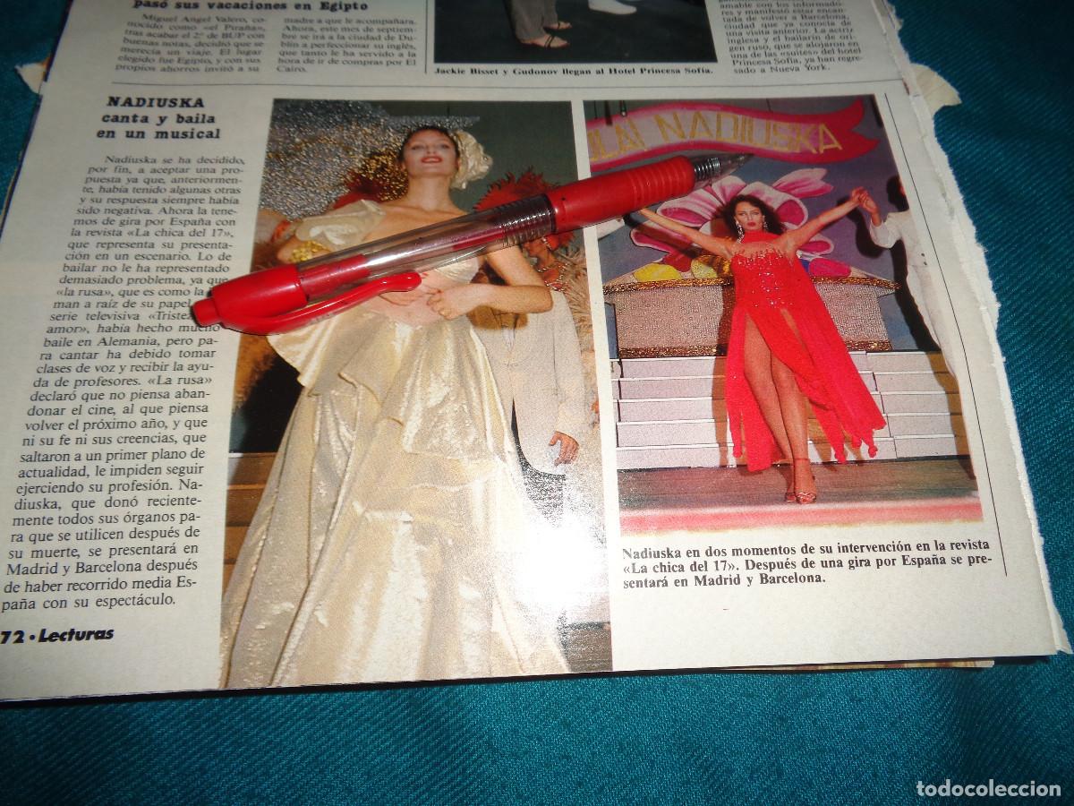 Coleccionismo de revistas: RECORTE : NADIUSKA, CANTA Y BAILA EN UN MUSICAL. LECTURAS, SEPTBRE 1986