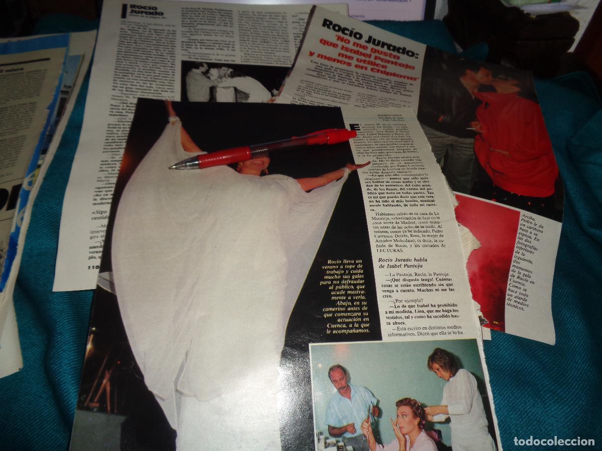 Coleccionismo de revistas: RECORTE : ROCIO JURADO, MOLESTA CON ISABEL PANTOJA. LECTURAS, SEPTBRE 1986