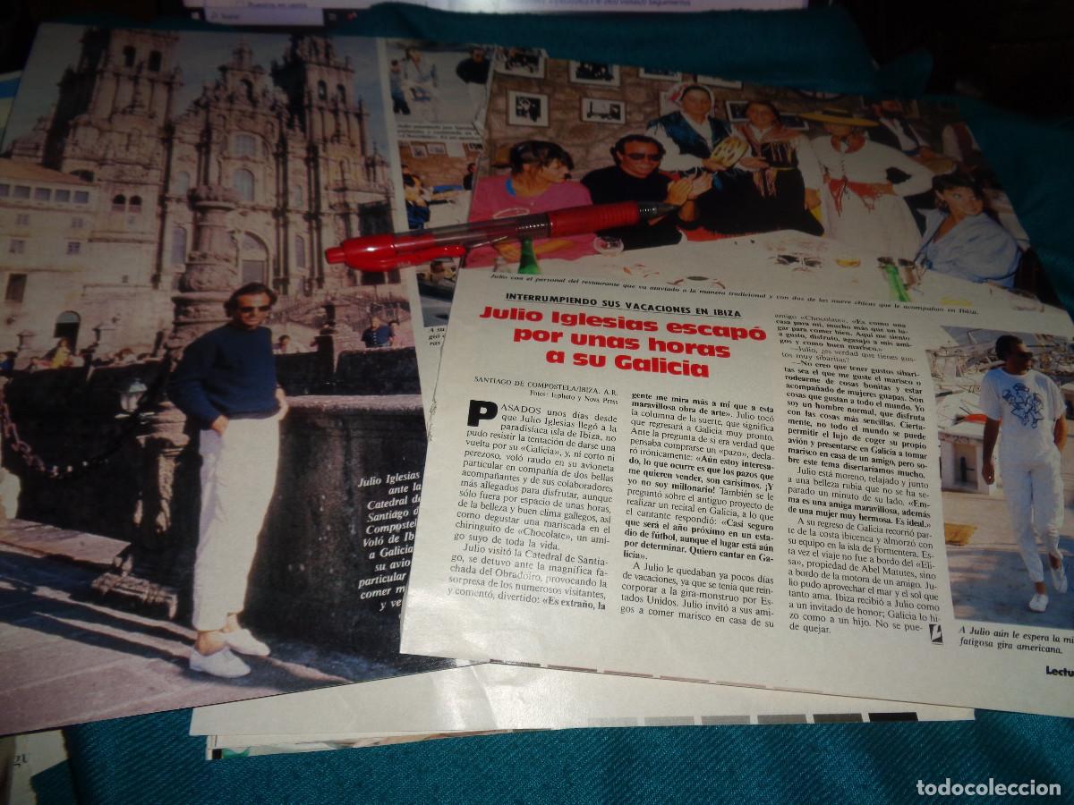 Coleccionismo de revistas: RECORTE : JULIO IGLESIAS, PASA UNOS DIAS EN GALICIA. LECTURAS, SEPTBRE 1986