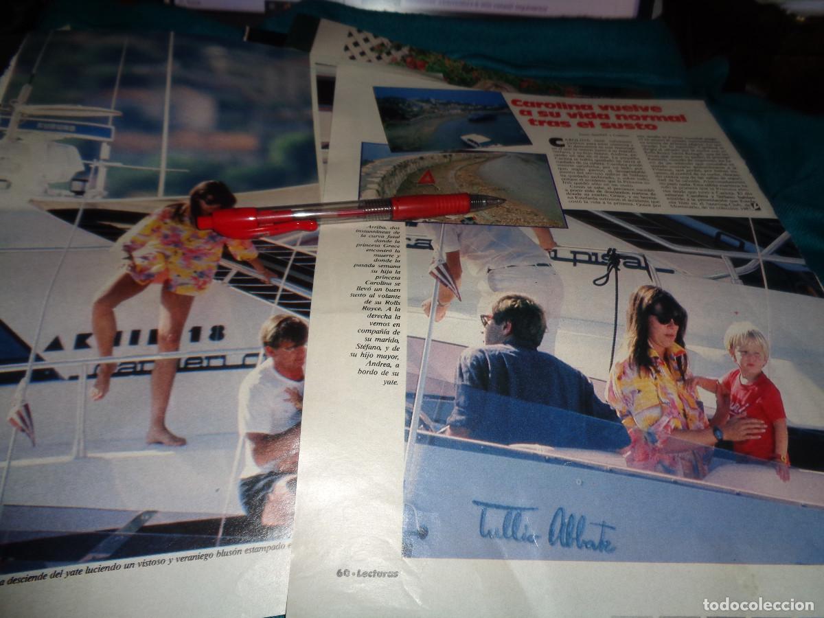 Coleccionismo de revistas: RECORTE : CAROLINA DE MONACO, VUELVE A LA NORMALIDAD TRAS EL SUSTO. LECTURAS, SEPTBRE 1986