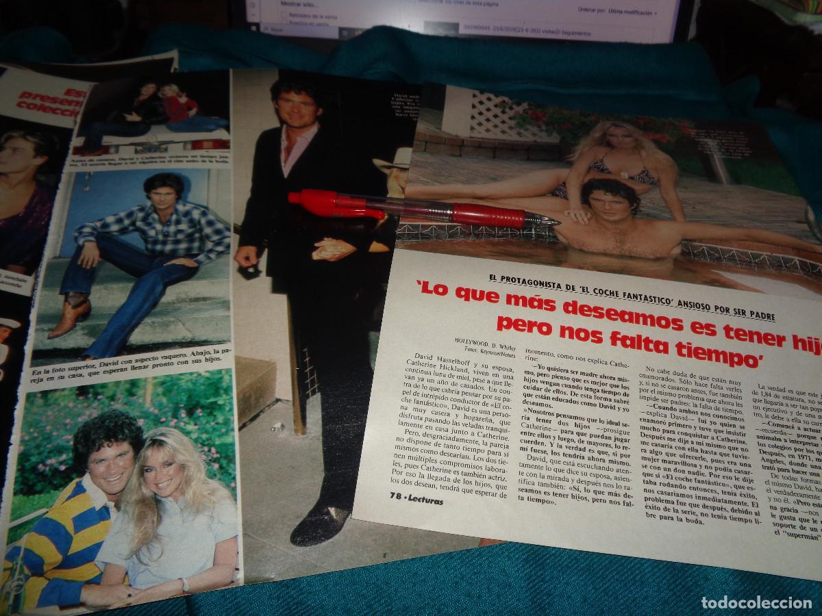Coleccionismo de revistas: RECORTE : DAVID HASSELHOFF, DE EL COCHE FANTASTICO. LECTURAS, SEPTBRE 1986
