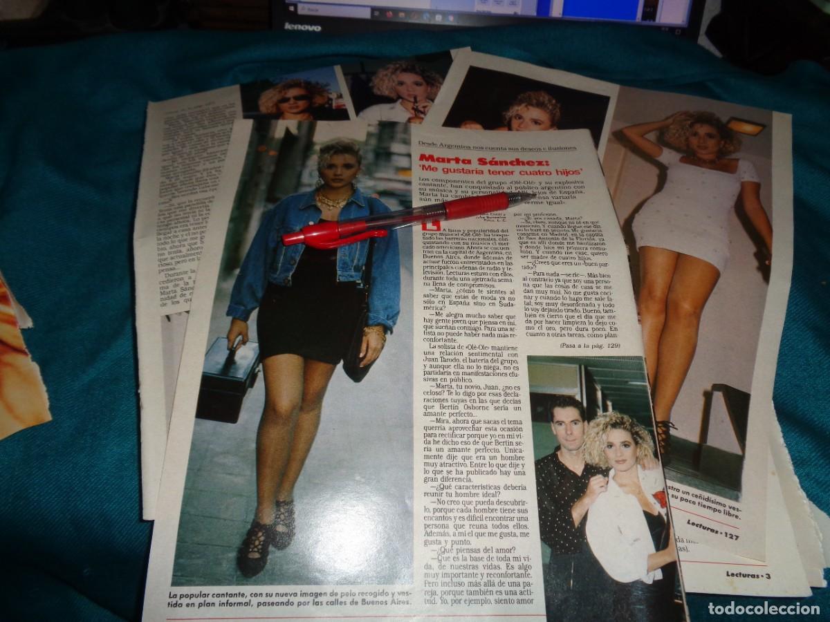 Coleccionismo de revistas: RECORTE : MARTA SANCHEZ, CUENTA SUS DESEOS DESDE ARGENTINA. LECTURAS, NOVMBRE 1988