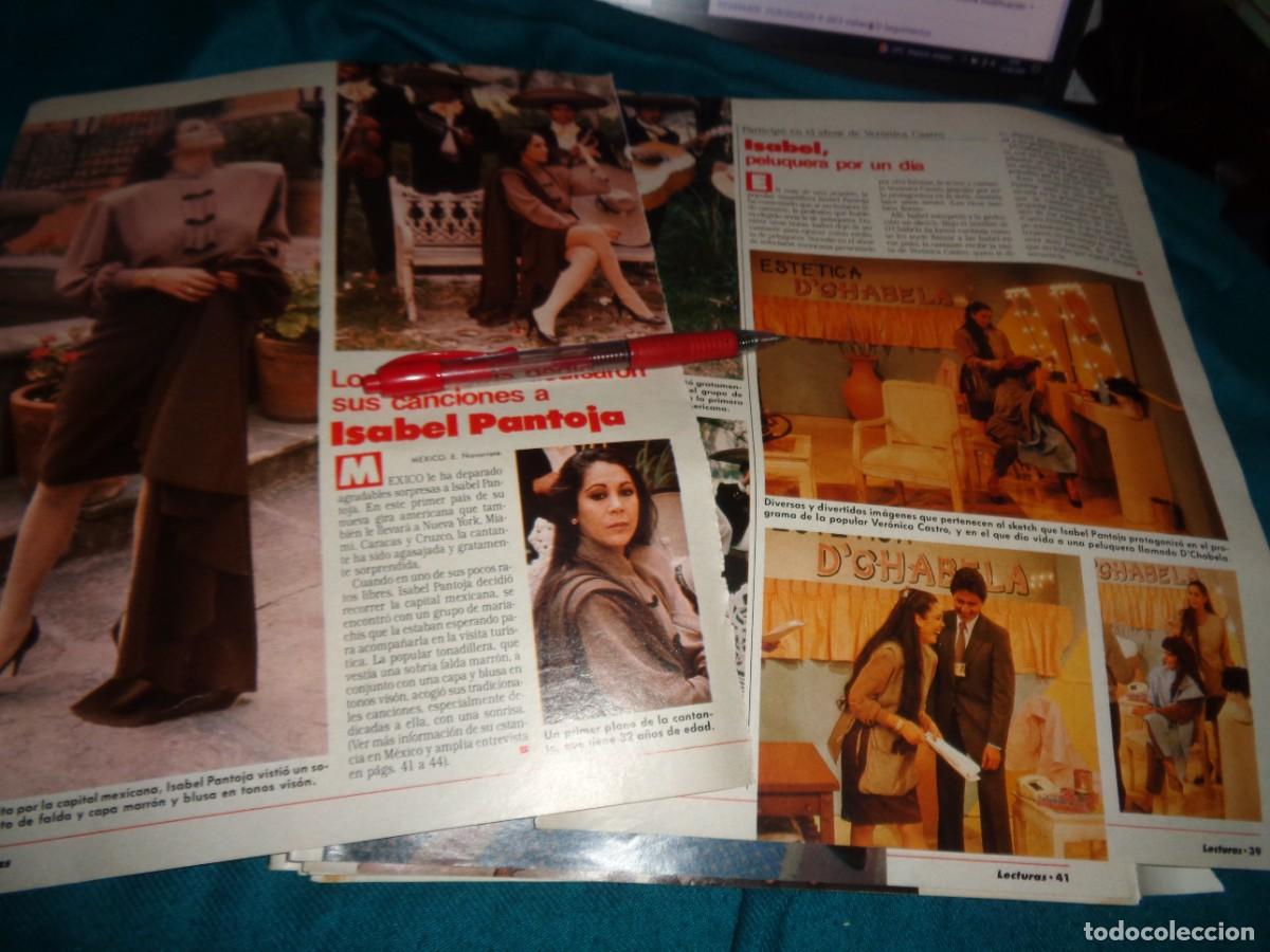 Coleccionismo de revistas: RECORTE : LOS MARIACHIS DEDICAN CANCIONES A ISABEL PANTOJA. LECTURAS, NOVMBRE 1988