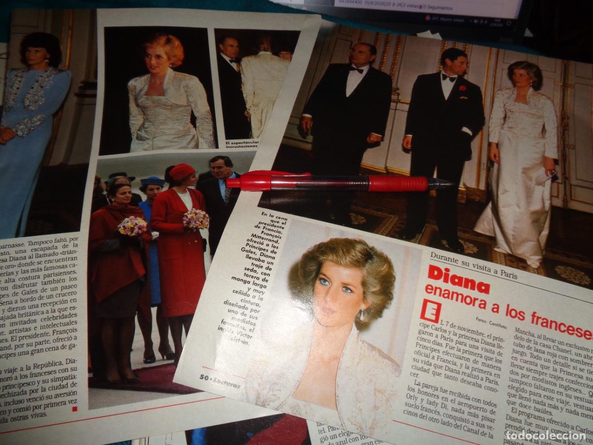 Coleccionismo de revistas: RECORTE : DIANA DE GALES, ENAMORA A LOS FRANCESES. LECTURAS, NOVMBRE 1988