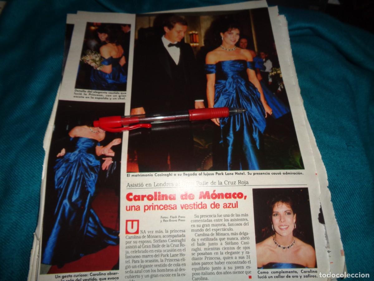Coleccionismo de revistas: RECORTE : CAROLINA DE MONACO, EN GRAN BAILE DE LA CRUZ ROJA. LECTURAS, NOVMBRE 1988