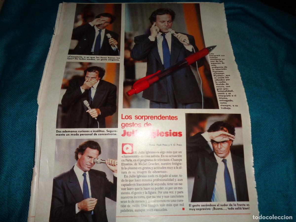 Coleccionismo de revistas: RECORTE : LOS SORPRENDENTES GESTOS DE JULIO IGLESIAS. LECTURAS, NOVMBRE 1988