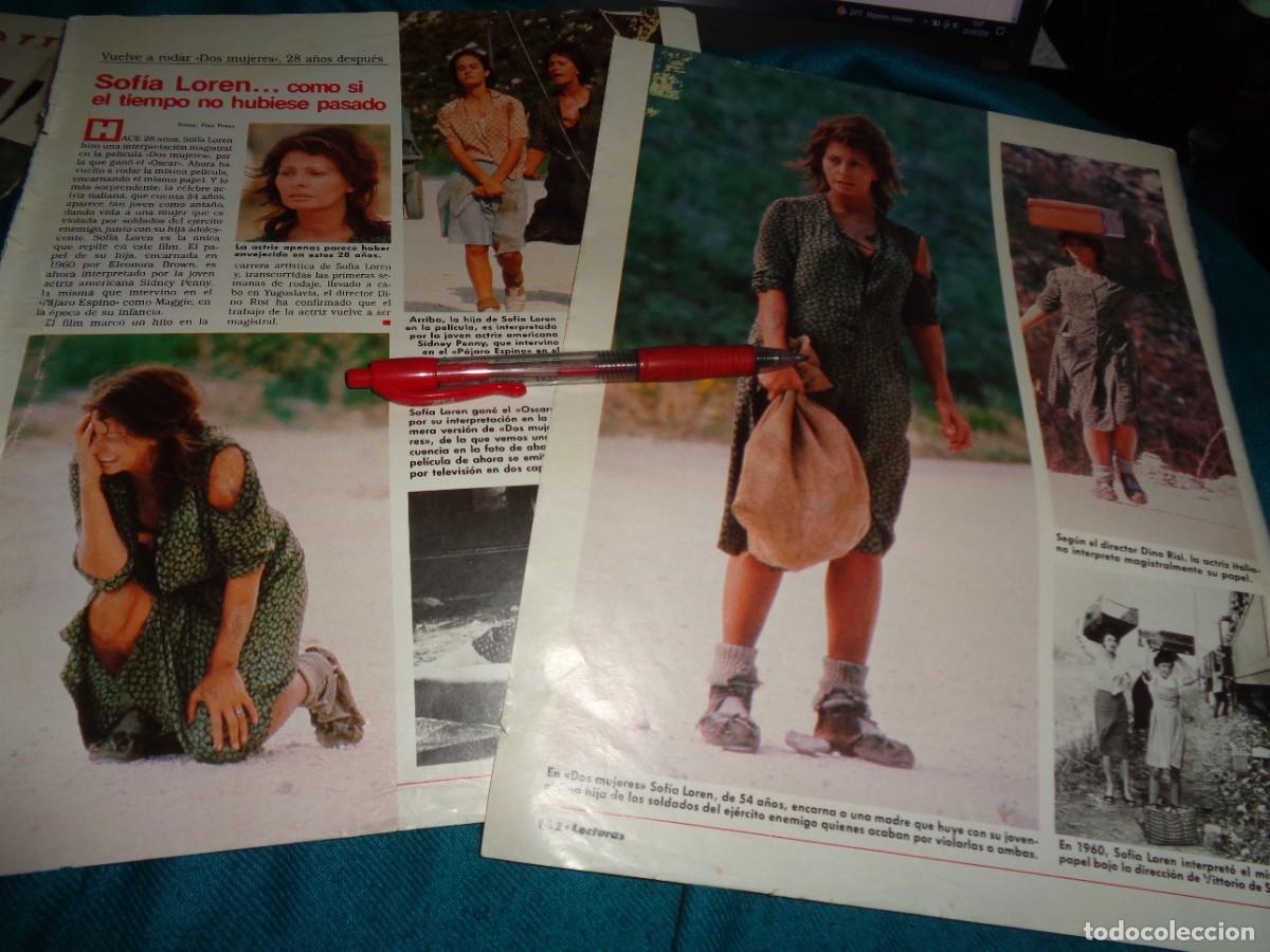Coleccionismo de revistas: RECORTE : SOFIA LOREN, VUELVE A RODAR &rdquo; DOS MUJERES&rdquo;. LECTURAS, NOVMBRE 1988
