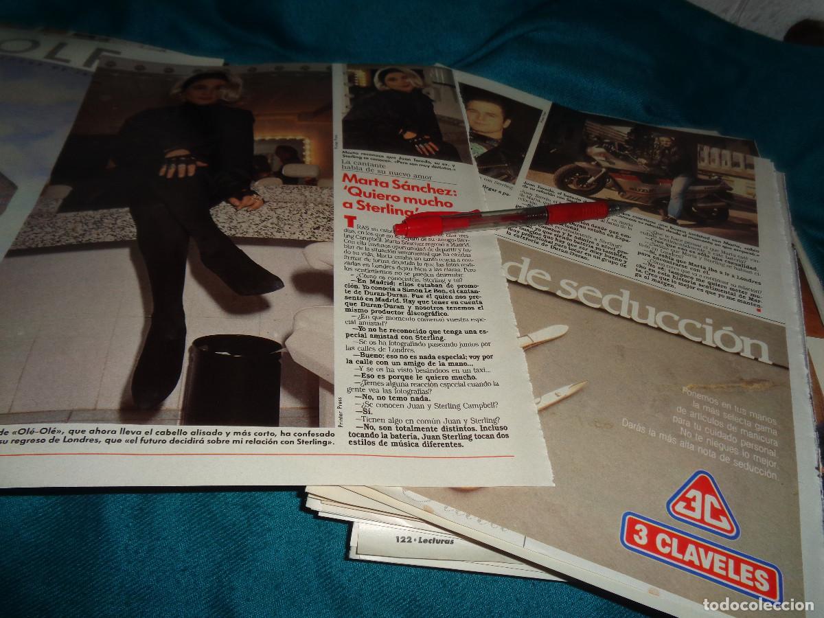 Sammeln von Zeitschriften: RECORTE : MARTA SANCHEZ, QUIERO MUCHO A STERLING. LECTURAS, DICBRE 1990