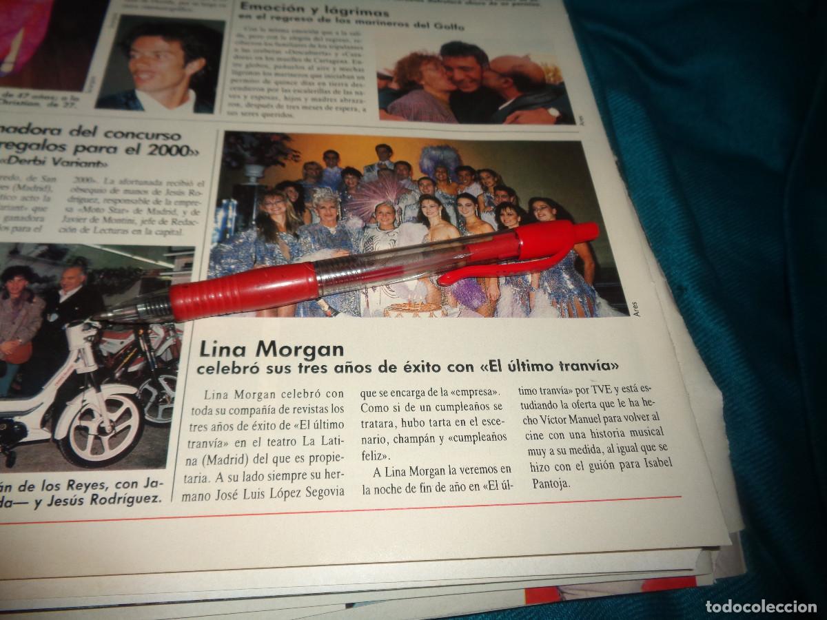 Coleccionismo de revistas: RECORTE : LINA MORGAN, 3 A&Ntilde;OS DE EXITO CON &rdquo;EL ULTIMO TRANVIA&rdquo;. LECTURAS, DICBRE 1990