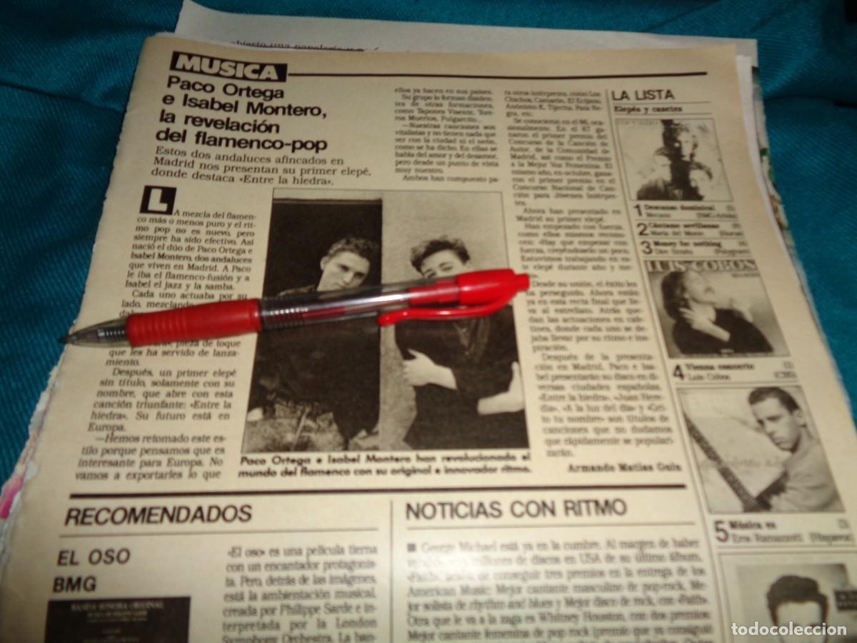 Magazine Collection : RECORTE : PACO ORTEGA E ISABEL MONTERO, REVELACION DEL FLAMENCO POP. LECTURAS, MARZO 1989