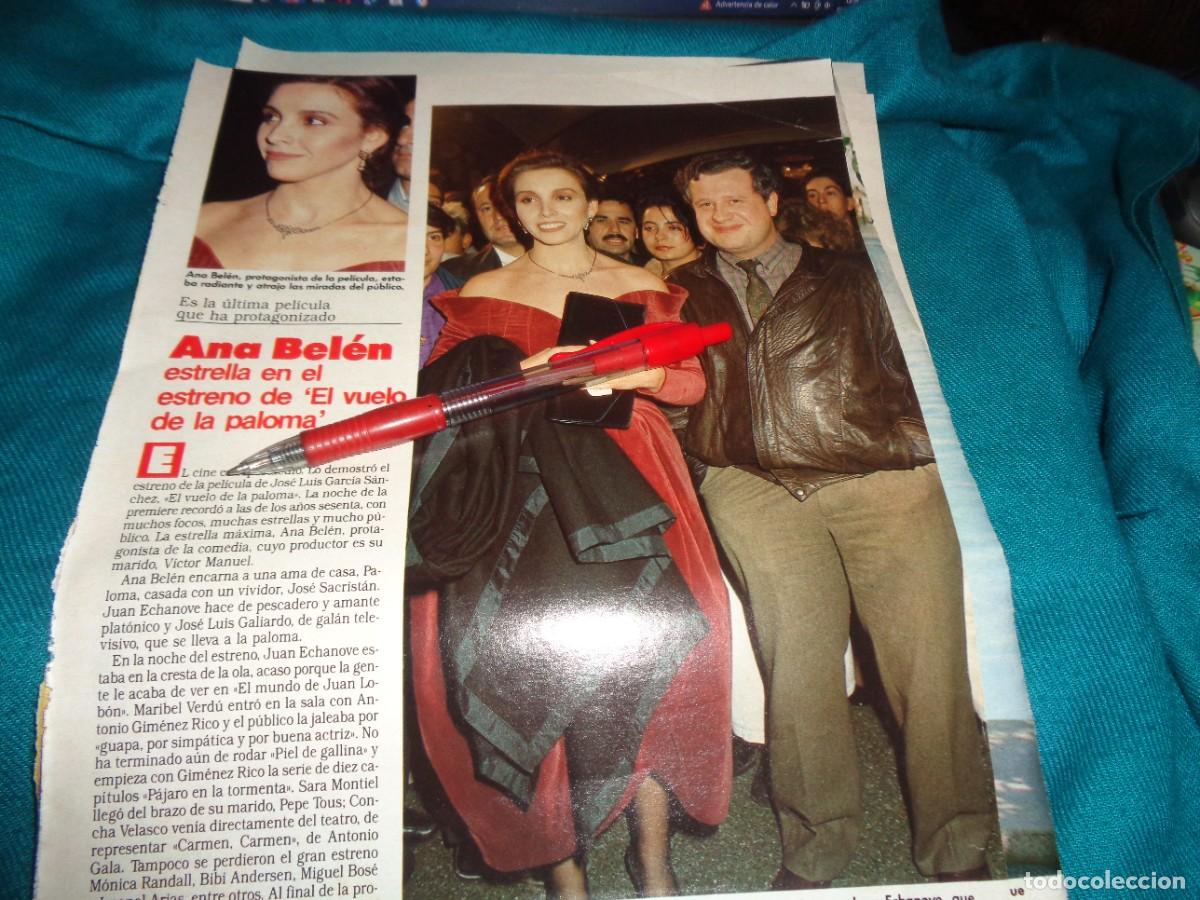 Magazine Collection : RECORTE : ANA BELEN, EN EL ESTRENO DE &rdquo; EL VUELO DE LA PALOMA&rdquo;. LECTURAS, MARZO 1989