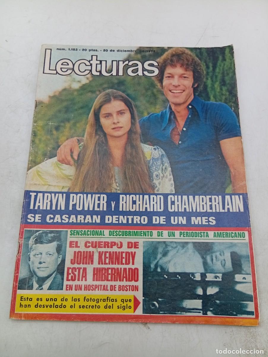 Coleccionismo de revistas: LECTURAS. N&ordm; 1183. A&Ntilde;O 1974. TARYN POWER Y RICHARD CHAMBERLAIN SE CASAN. JOHN KENNEDY. JANNET.. LEER