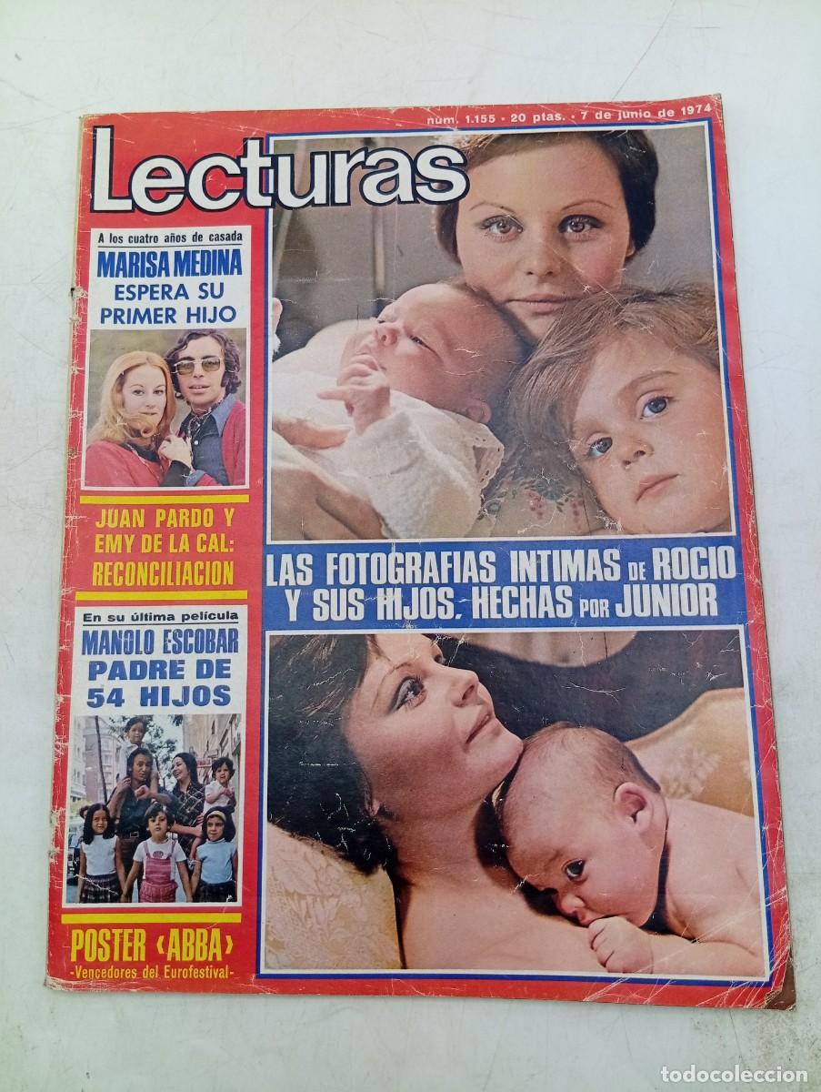 Coleccionismo de revistas: LECTURAS. N&ordm; 1155. A&Ntilde;O 1974. ROCIO DURCAL Y SUS HIJOS. MANOLO ESCOBAR Y SARA LEZANA. TITA ..... LEER