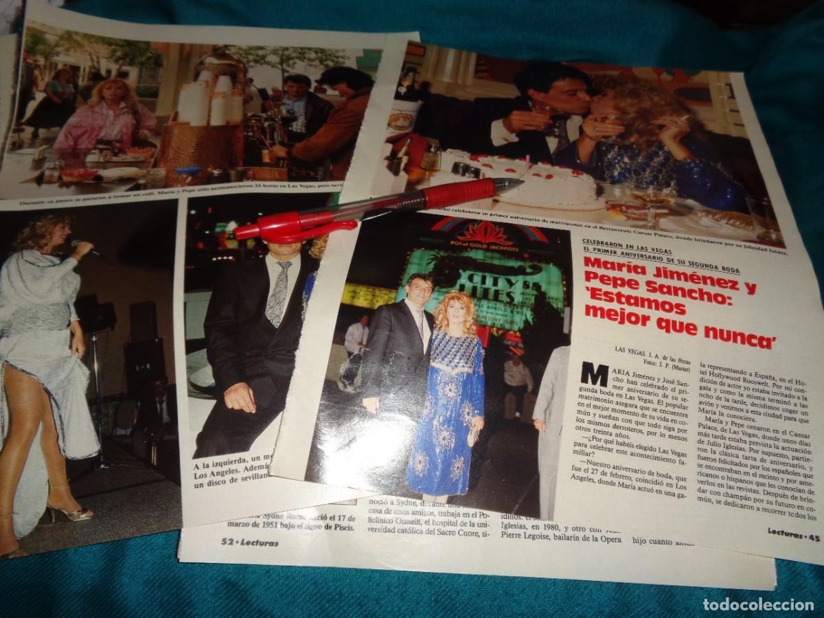 Coleccionismo de revistas: RECORTE : MARIA JIMENEZ Y PEWPE SANCHO, MEJOR QUE NUNCA. LECTURAS, MARZO 1988