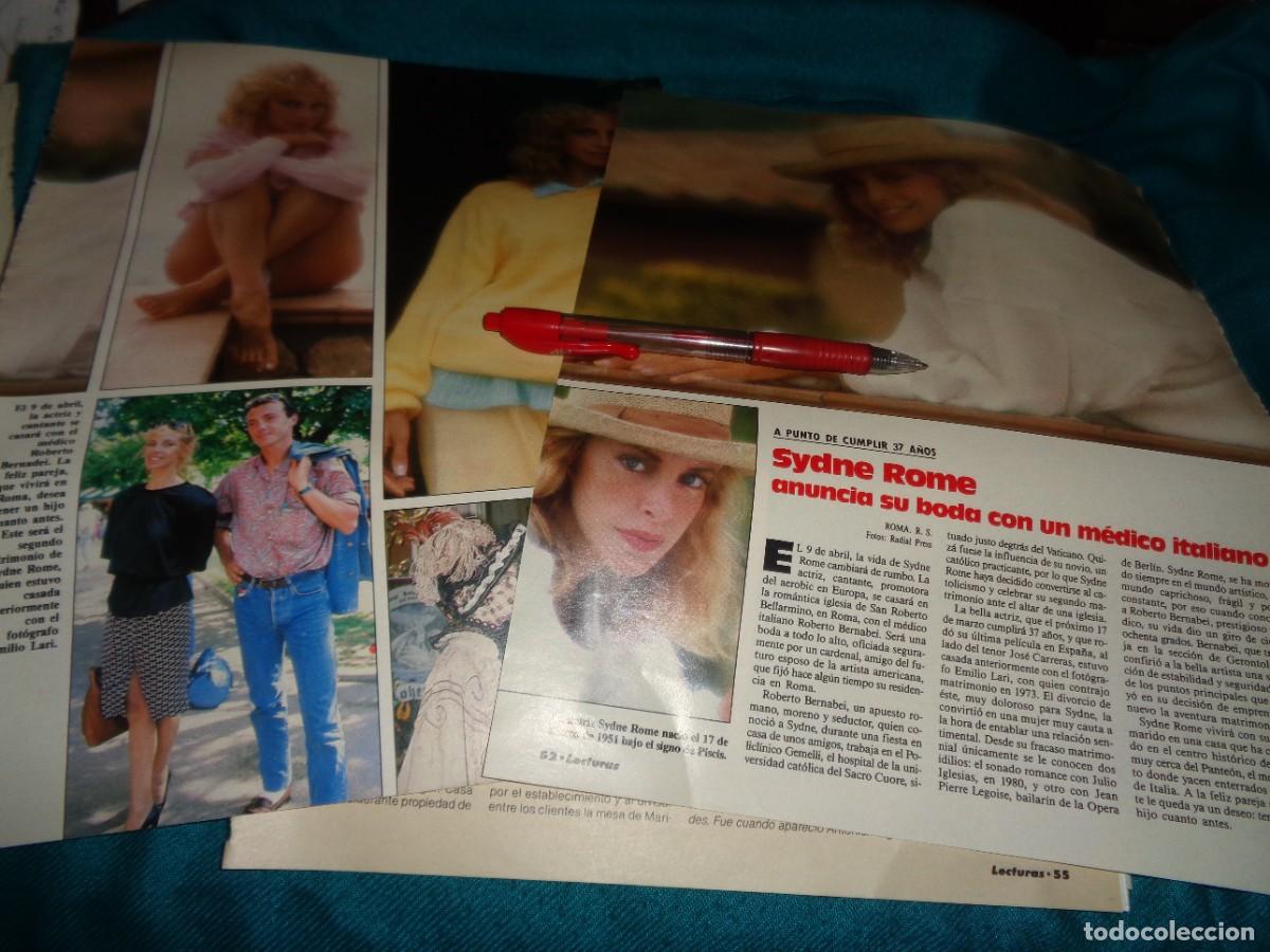 Coleccionismo de revistas: RECORTE : SYDNE ROME, PROXIMA BODA. LECTURAS, MARZO 1988