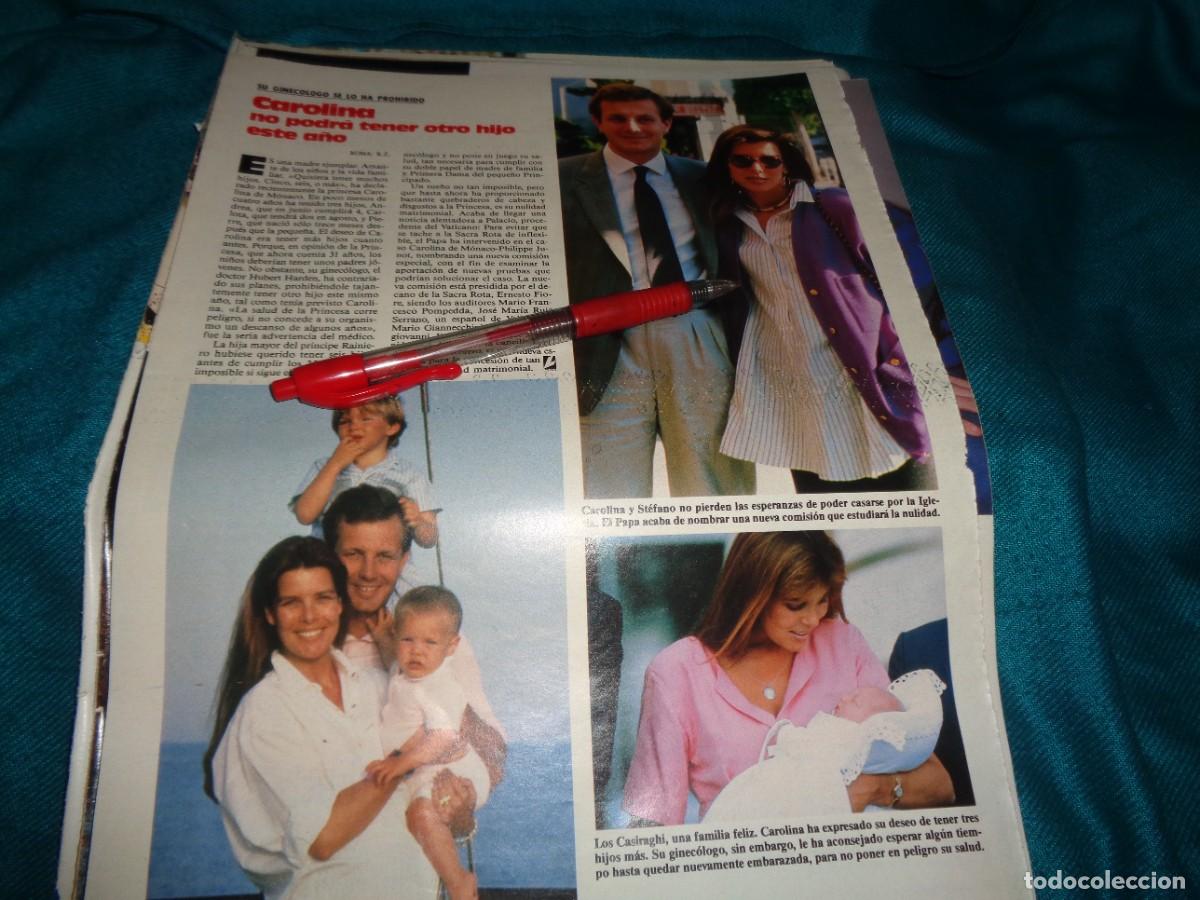 Coleccionismo de revistas: RECORTE : CAROLINA DE MONACO, NO PODRA TENER OTRO HIJO ESTE A&Ntilde;O. LECTURAS, MARZO 1988