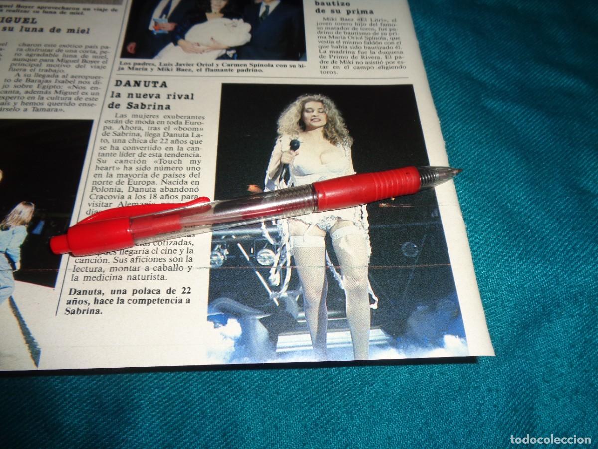 Coleccionismo de revistas: RECORTE : DANUTA, LA NUEVA RIVAL DE SABRINA. LECTURAS, MARZO 1988
