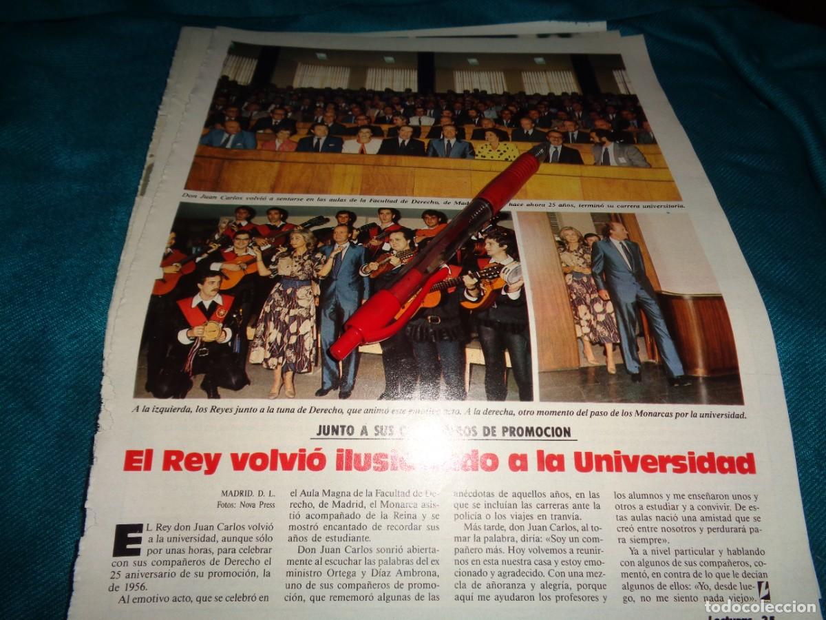 Coleccionismo de revistas: RECORTE : LOS REYES CON LA TUNA DE DERECHO EN LA UNIVERSIDAD. LECTURAS, JUNIO 1986