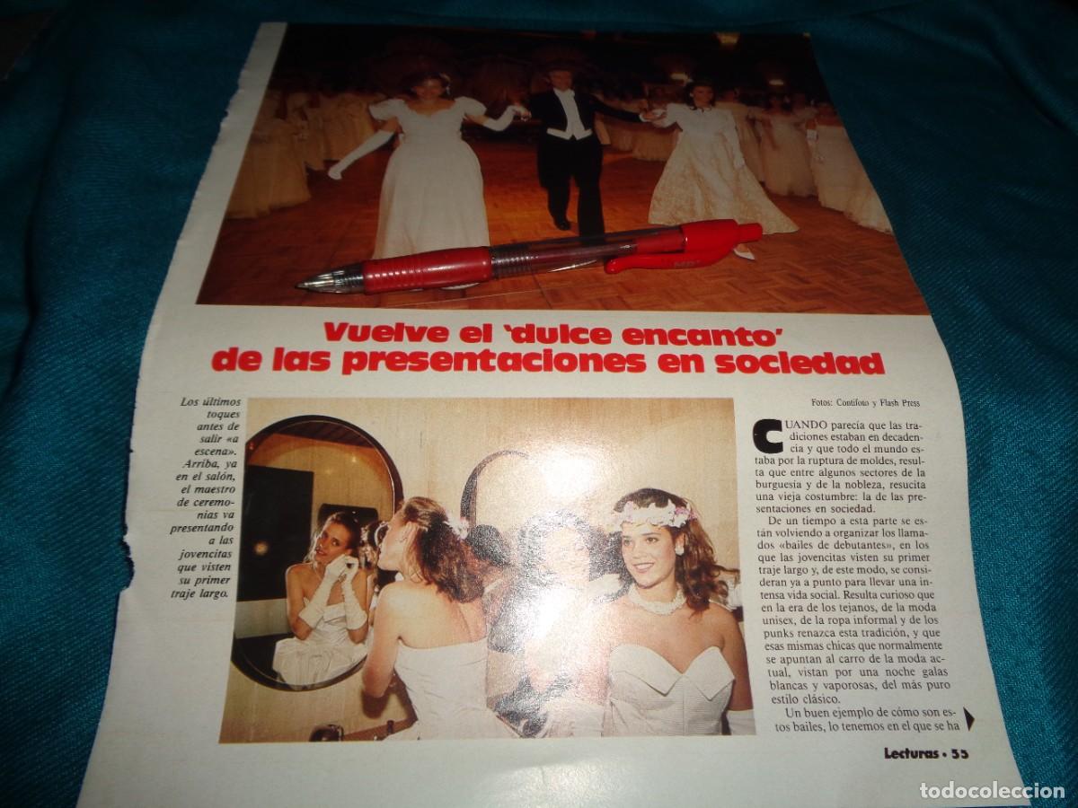 Coleccionismo de revistas: RECORTE : VUELVE EL DULCE ENCANTO DE LAS PRESENTACIONES EN SOCIEDAD. LECTURAS, JUNIO 1986