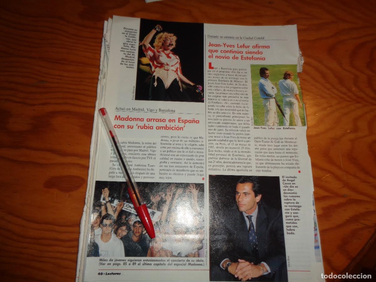 Coleccionismo de revistas: RECORTE : MADONNA, ARRASA EN ESPA&Ntilde;A. LECTURAS, AGTO 1990